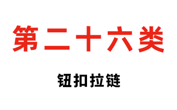 第二十六类 钮扣拉链